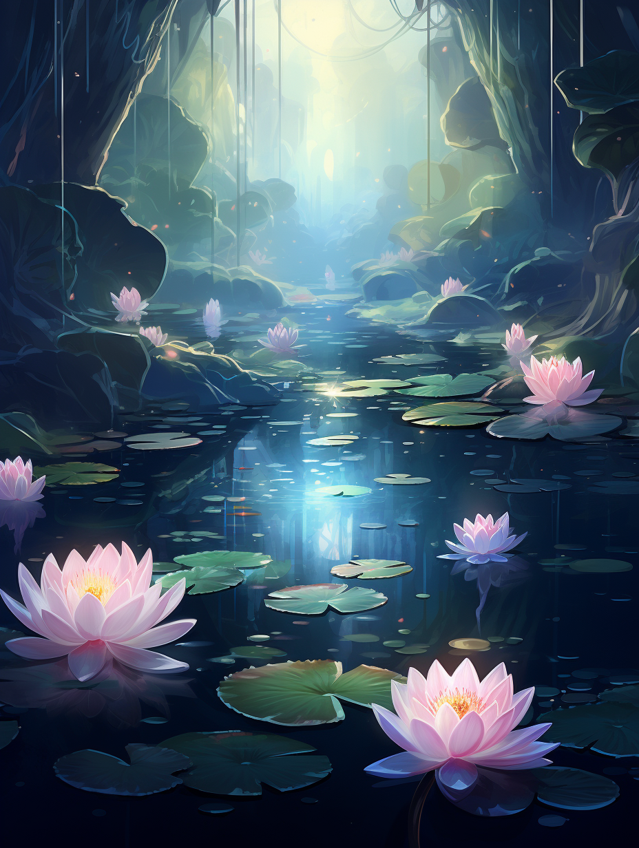 Water Lilies in a Hidden Forest Pool - Air Freshener