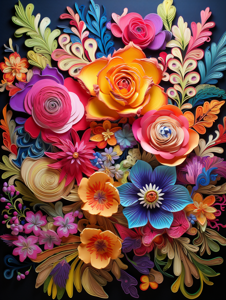 Rainbow Roses and Sculpted Flowers - Air Freshener