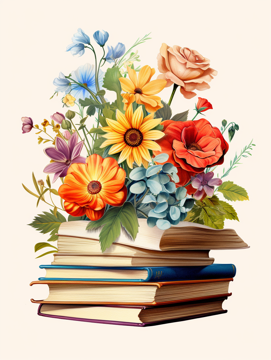Garden Bouquet on Vintage Books - Air Freshener