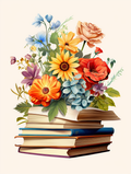 Garden Bouquet on Vintage Books - Air Freshener