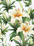 Golden Speckled White Lilies - Air Freshener