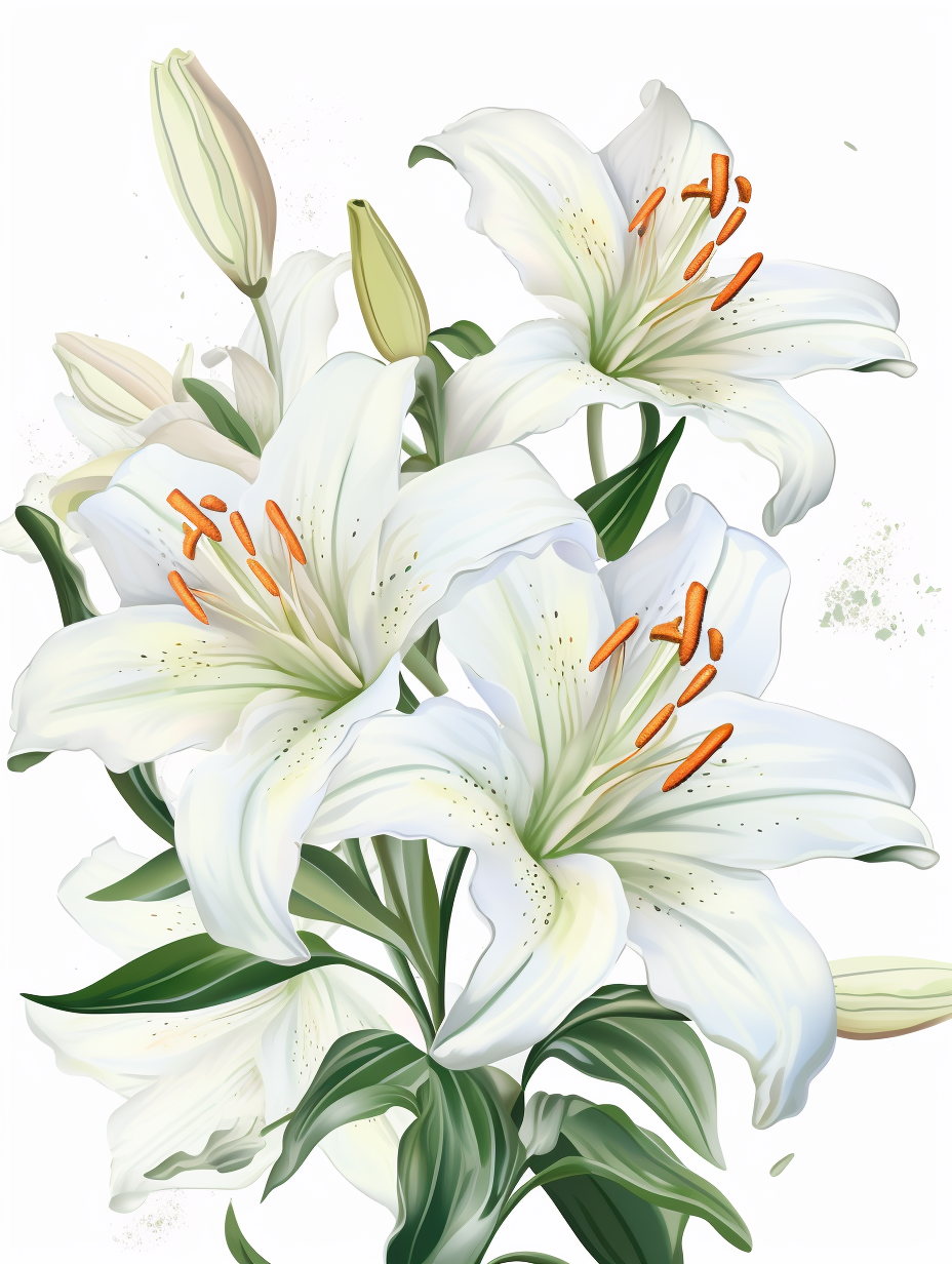 Elegant White Lily Bouquet - Air Freshener
