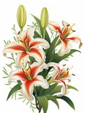 Crimson Striped Lily Bouquet - Air Freshener