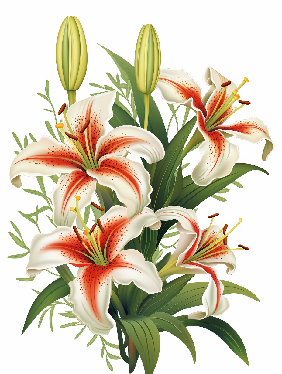 Crimson Striped Lily Bouquet - Air Freshener