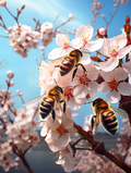 Honeybees on Cherry Blossoms - Air Freshener