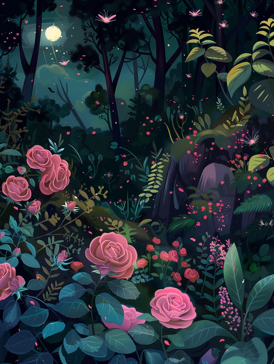 Moonlit Woodland Rose Garden - Air Freshener