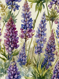 Watercolor Purple Lupines - Air Freshener