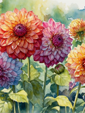 Watercolor Dahlia Garden - Air Freshener