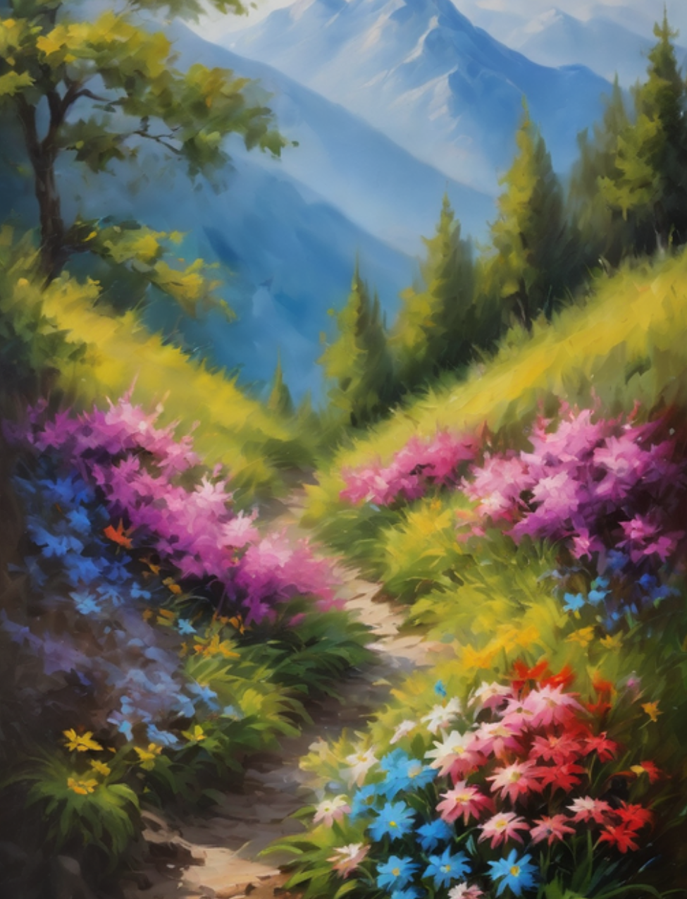 Wildflower Path to the Mountains - Air Freshener