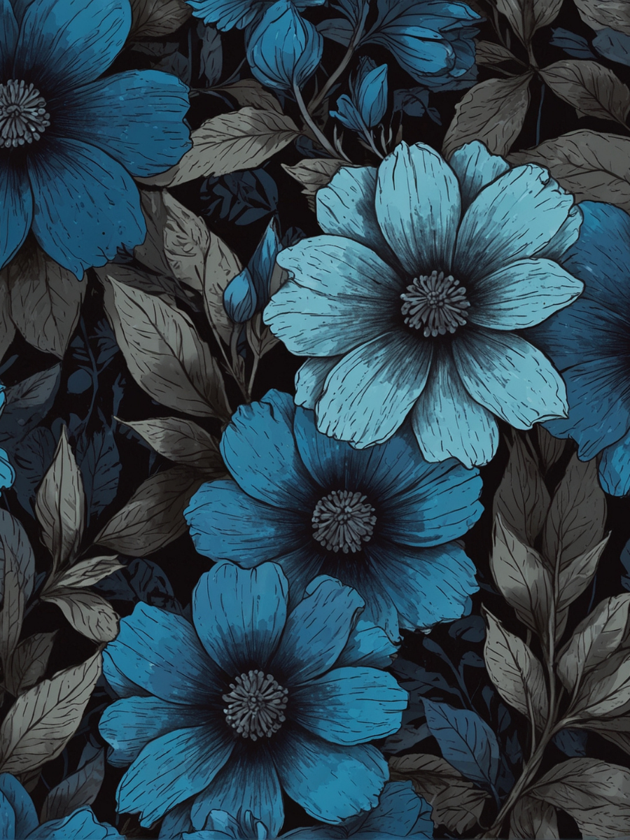 Midnight Blue Floral Pattern - Air Freshener