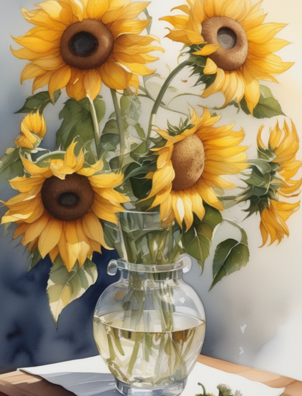 Sunflowers in a Glass Vase - Air Freshener