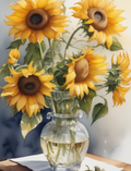 Sunflowers in a Glass Vase - Air Freshener