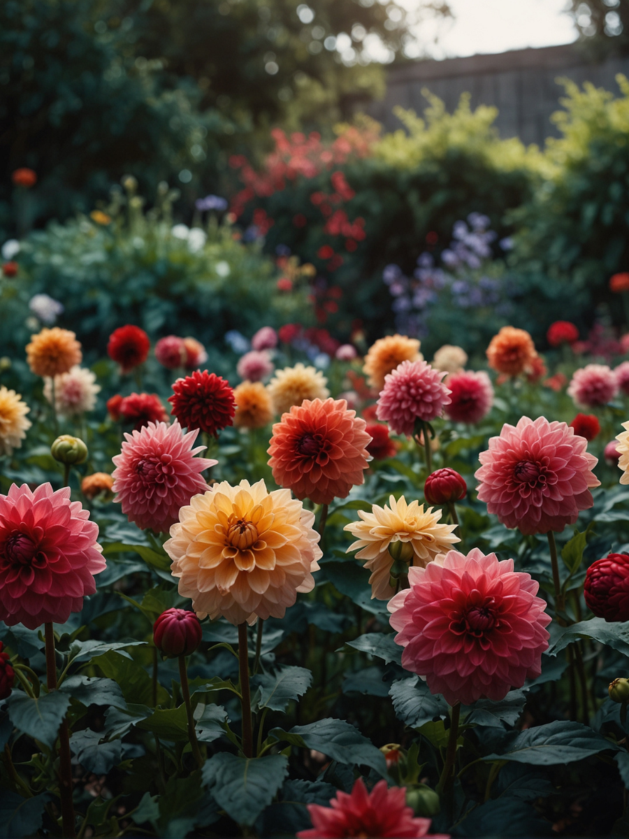 Round Dahlias in a Cottage Garden - Air Freshener