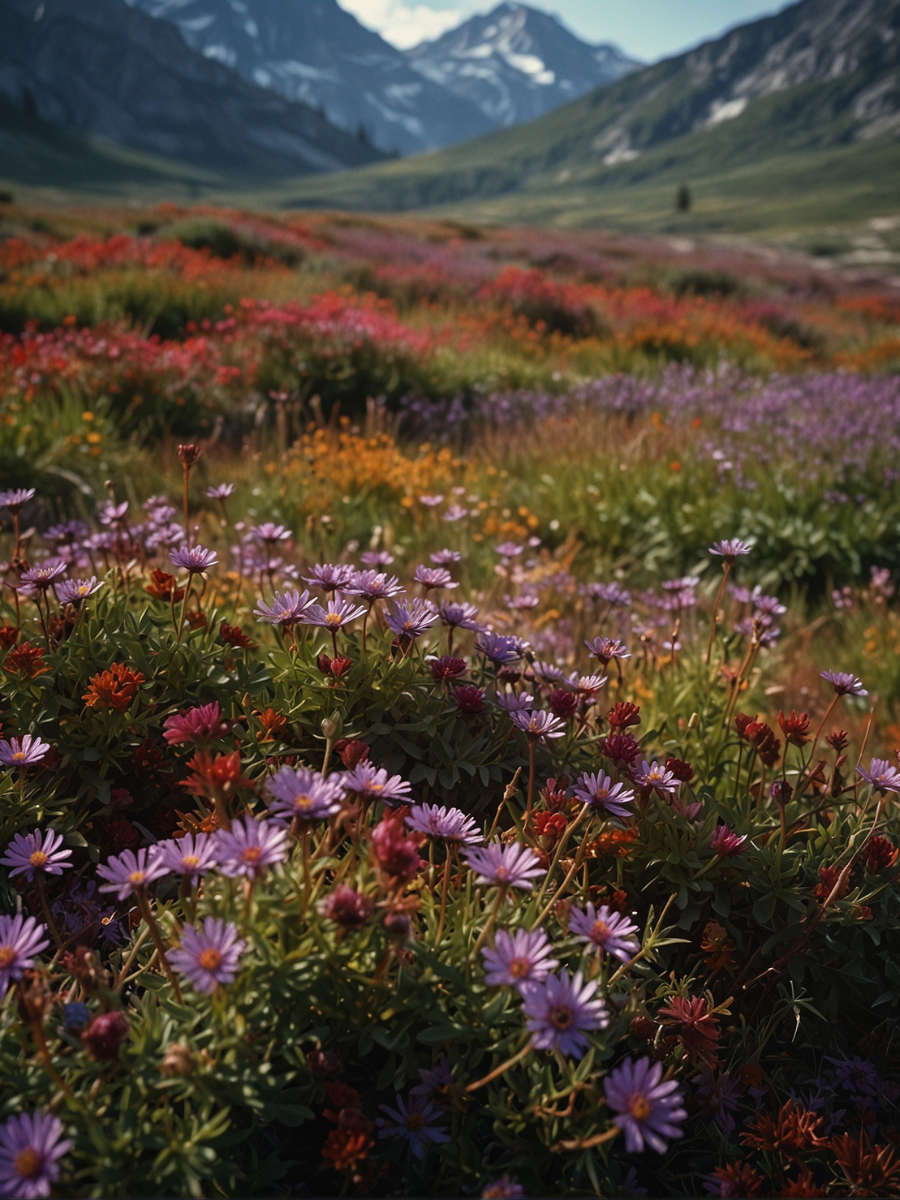 Purple Wildflowers in an Alpine Valley - Air Freshener