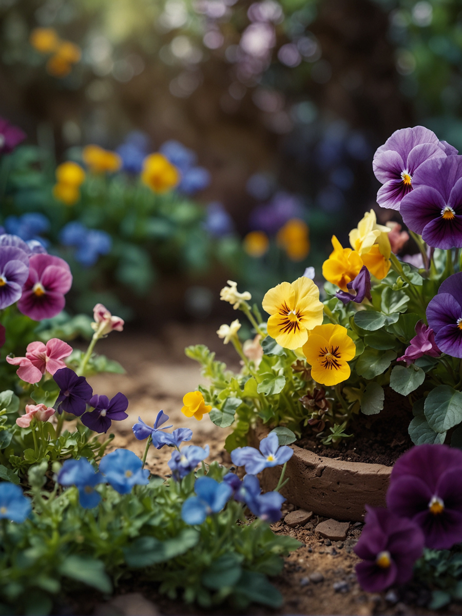 Purple and Yellow Pansy Garden - Air Freshener