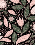 Blush Botanical Pattern on Black - Air Freshener