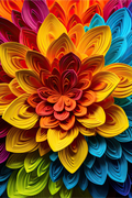 Rainbow Layered Flower - Air Freshener