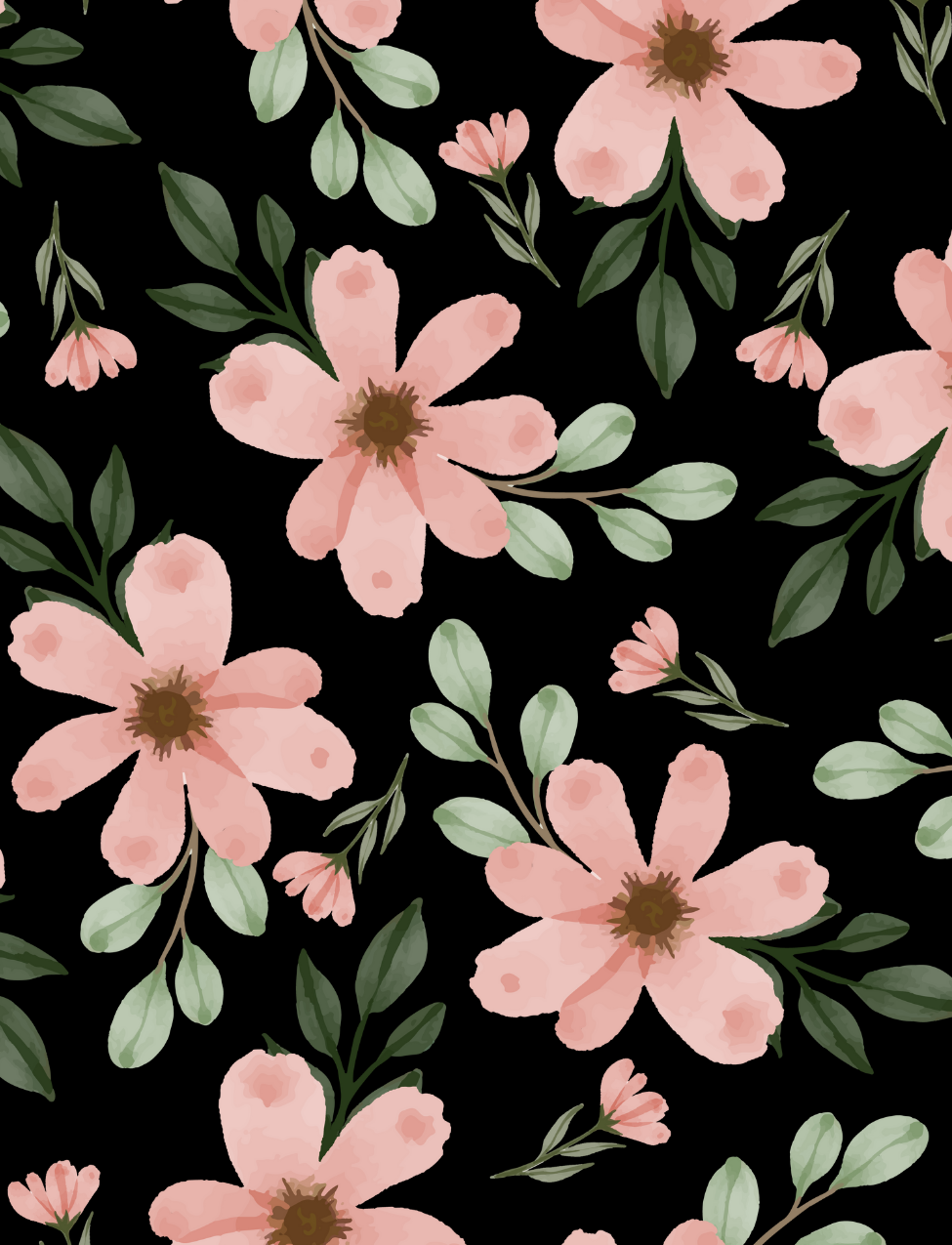 Pink Wildflowers on Black - Air Freshener