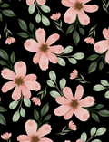 Pink Wildflowers on Black - Air Freshener