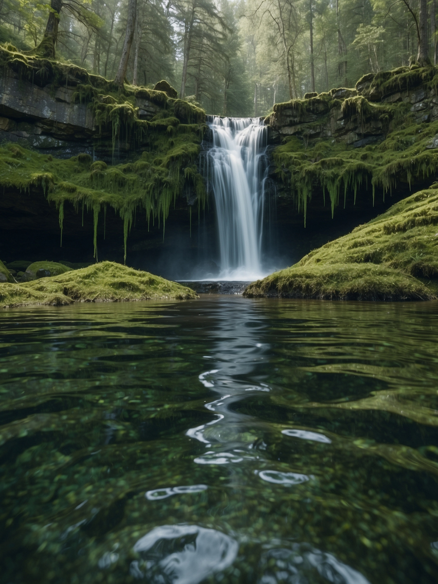 Mossy Forest Waterfall and Pool - Air Freshener