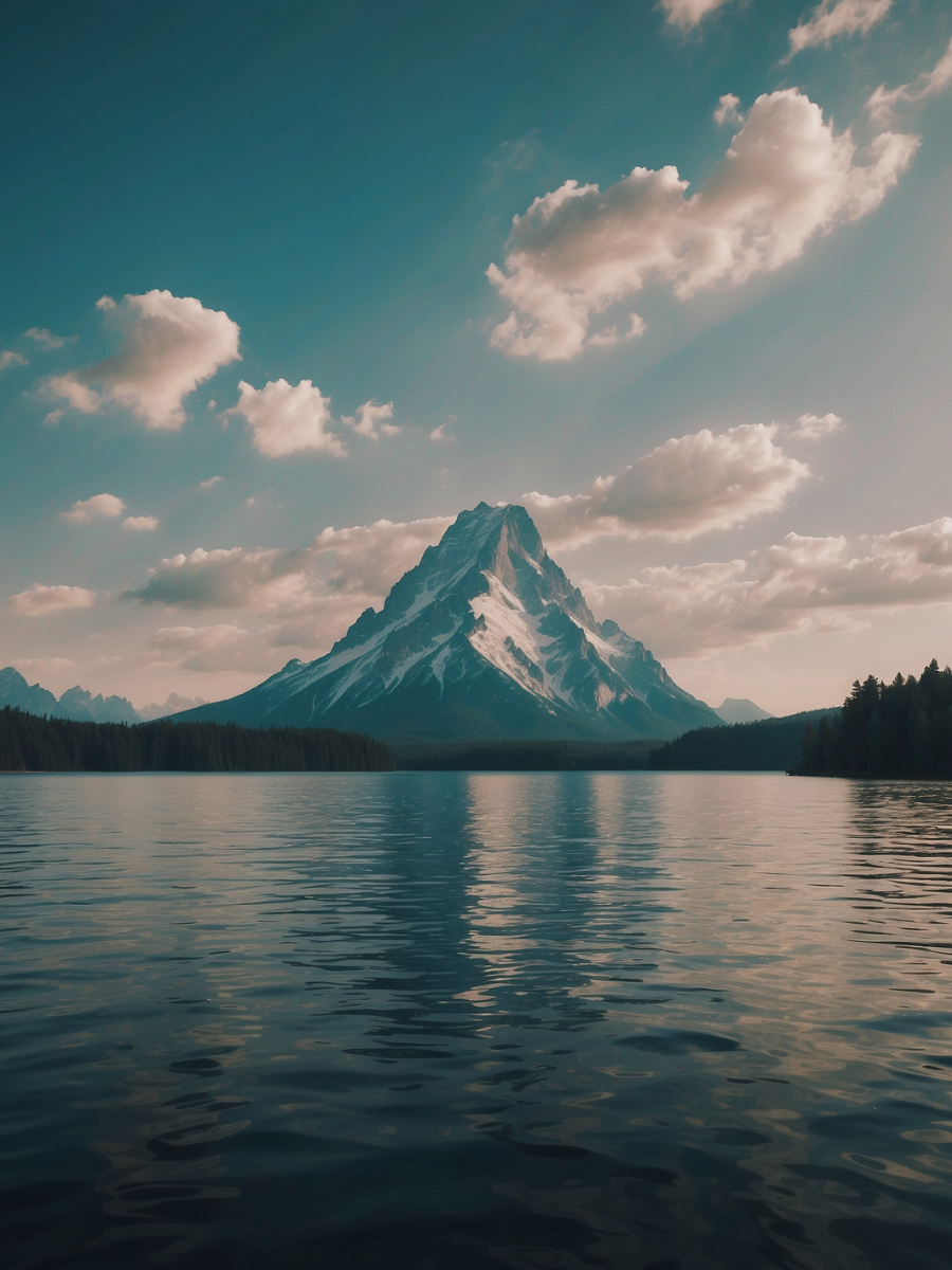 Mountain Peak across a Calm Lake - Air Freshener