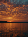 Orange Sunset across an Open Lake - Air Freshener