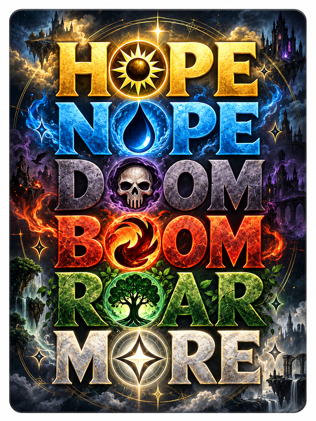 Hope Nope Doom Boom Roar More - Air Freshener