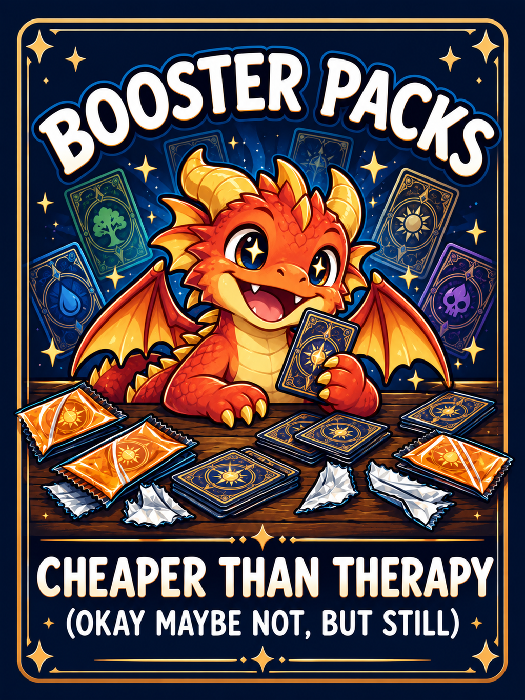 Booster Packs Cheaper Than Therapy - Dragon - Air Freshener