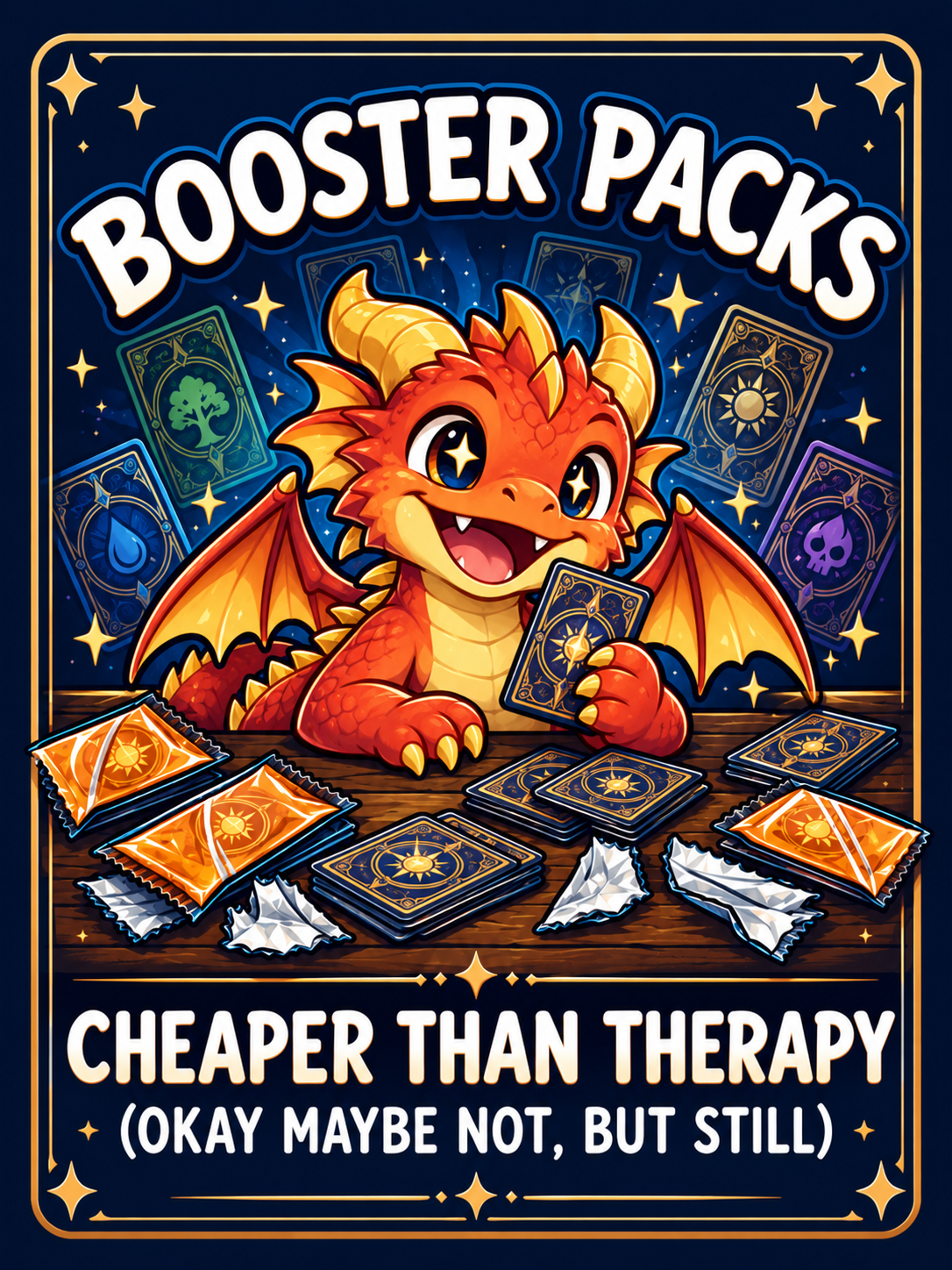 Booster Packs Cheaper Than Therapy - Dragon - Air Freshener