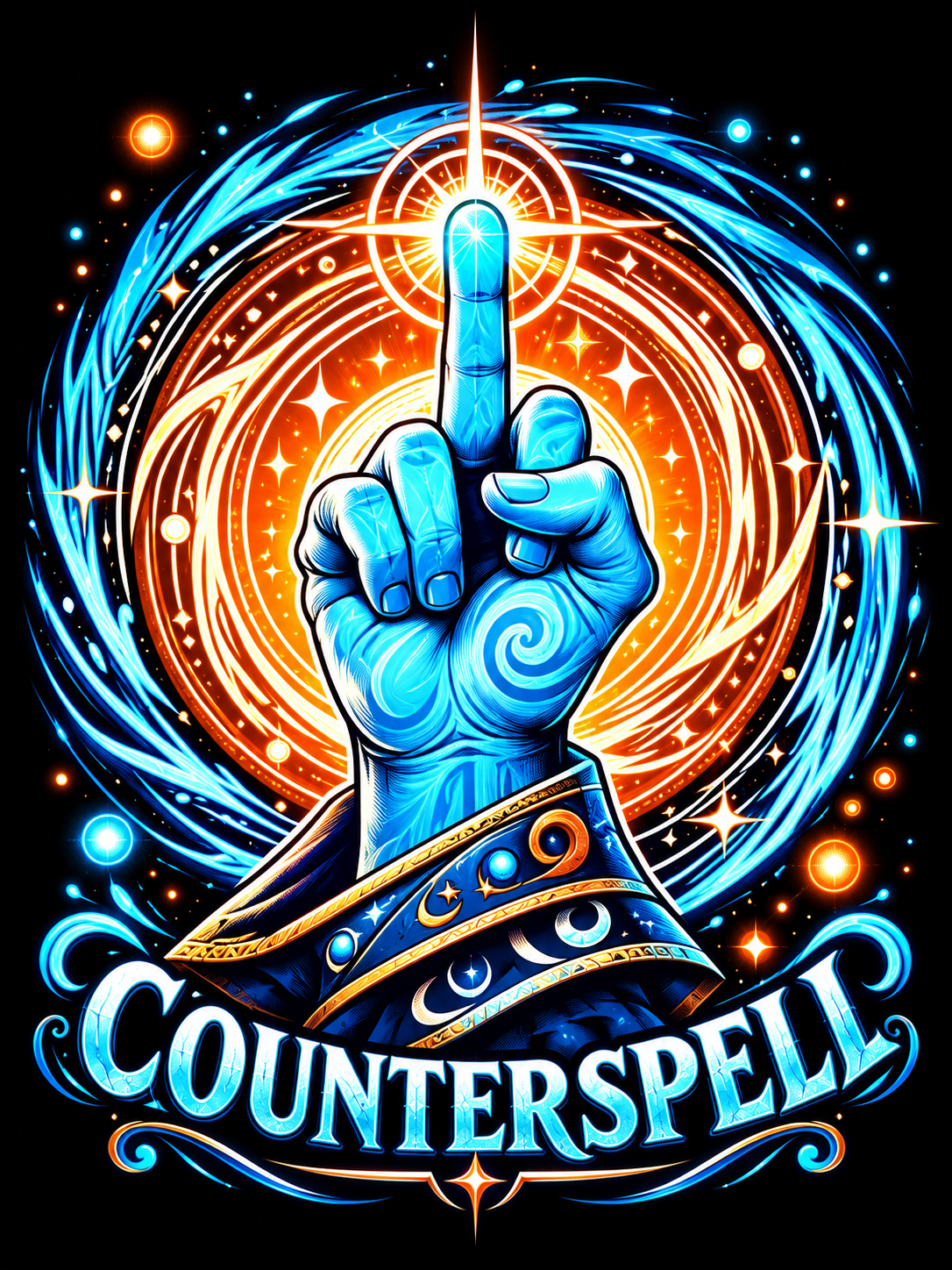 Counterspell - Blue Wizard Hand - Air Freshener