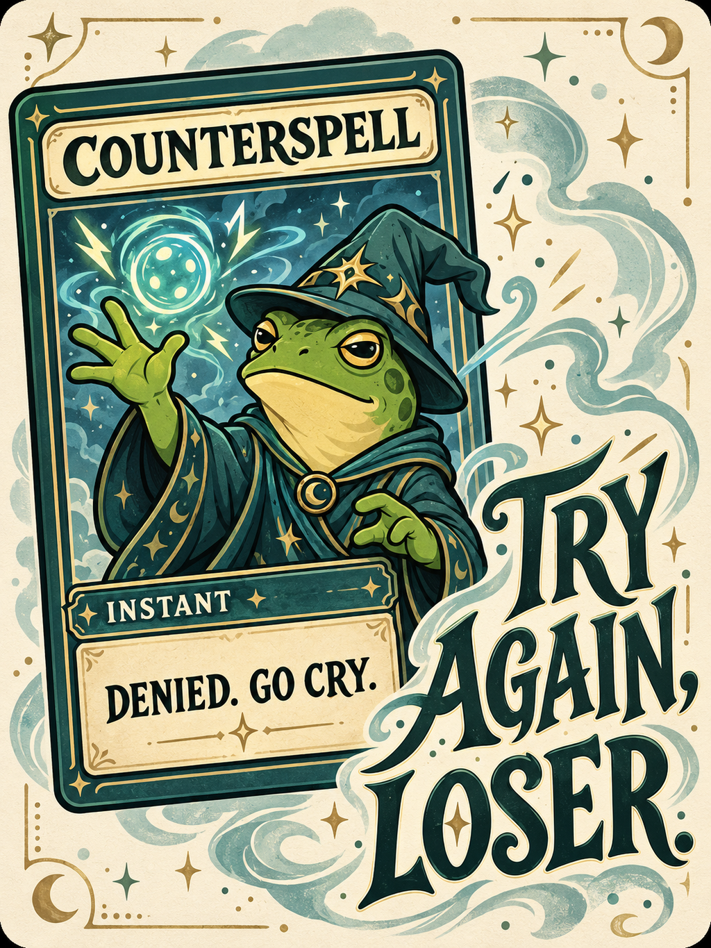 Counterspell Try Again Loser - Frog Wizard - Air Freshener