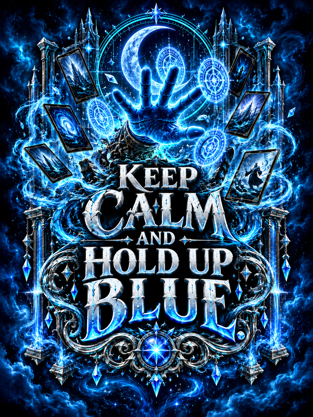 Keep Calm and Hold Up Blue - Arcane Hand - Air Freshener