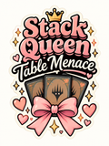 Stack Queen Table Menace - Pink Bow Cards - Air Freshener