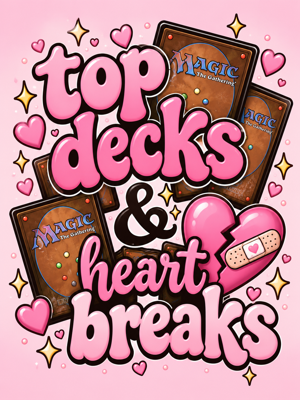 Top Decks and Heartbreaks - Pink Bandaged Heart - Air Freshener