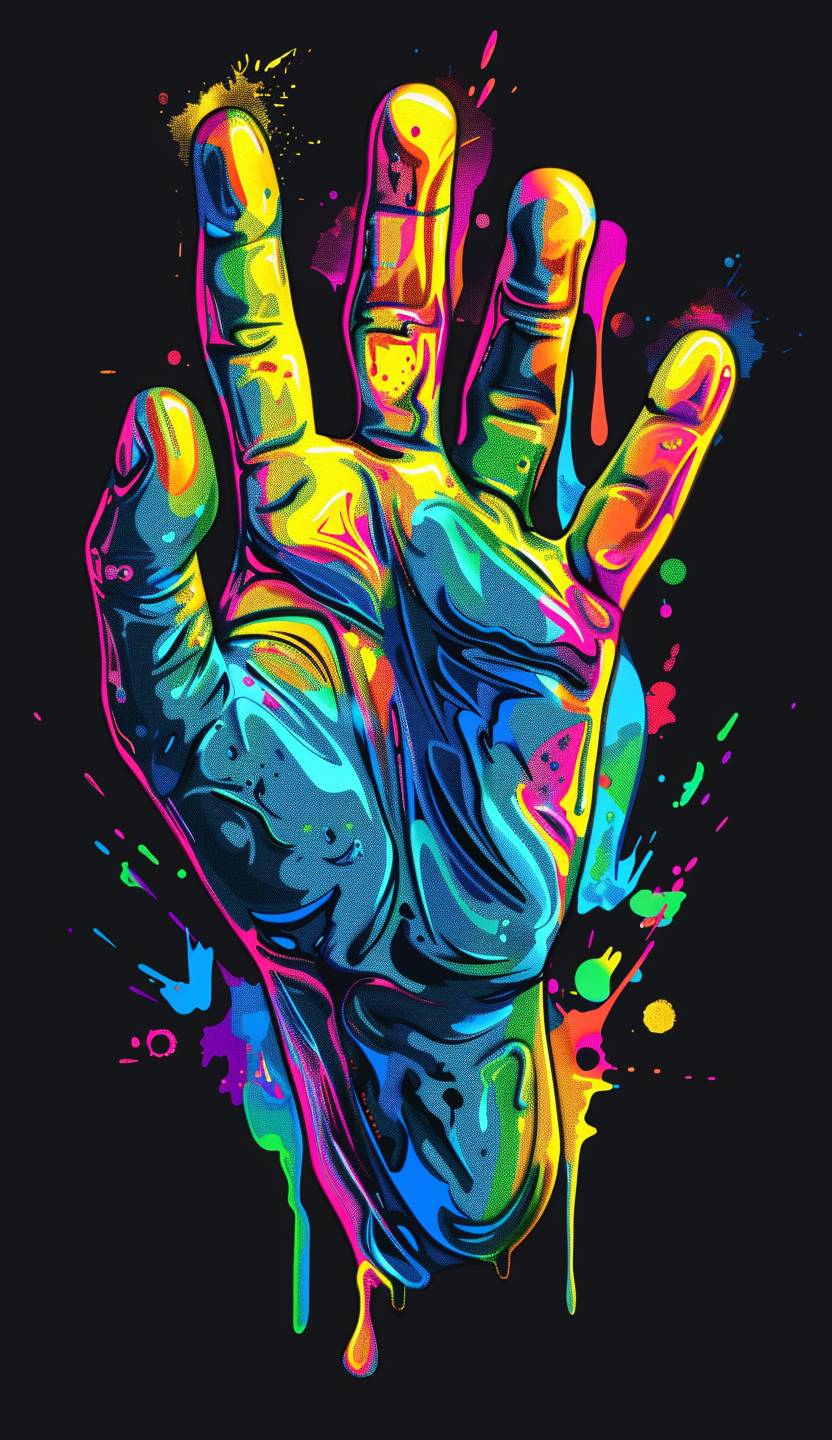 Neon Open Hand Air Freshener