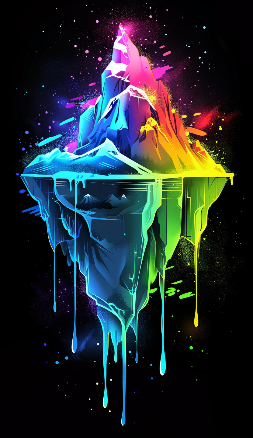 Neon Iceberg Air Freshener