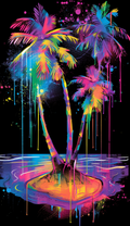 Neon Palm Island Air Freshener