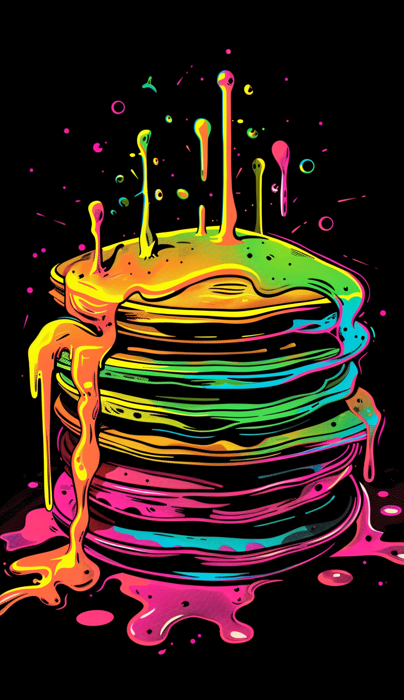 Neon Pancake Stack Air Freshener