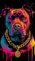 Neon Bulldog Medallion Air Freshener