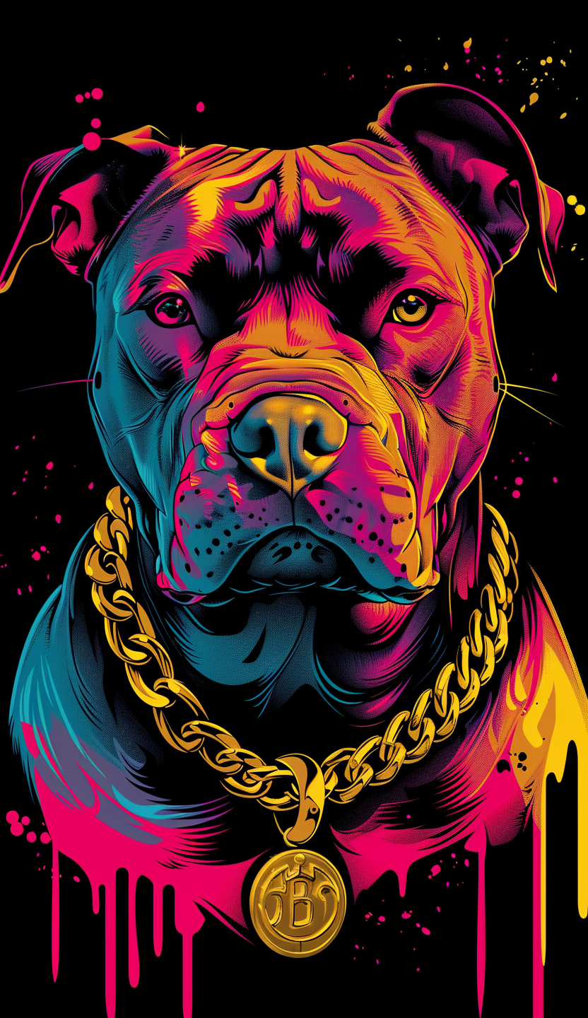 Neon Bulldog Medallion Air Freshener