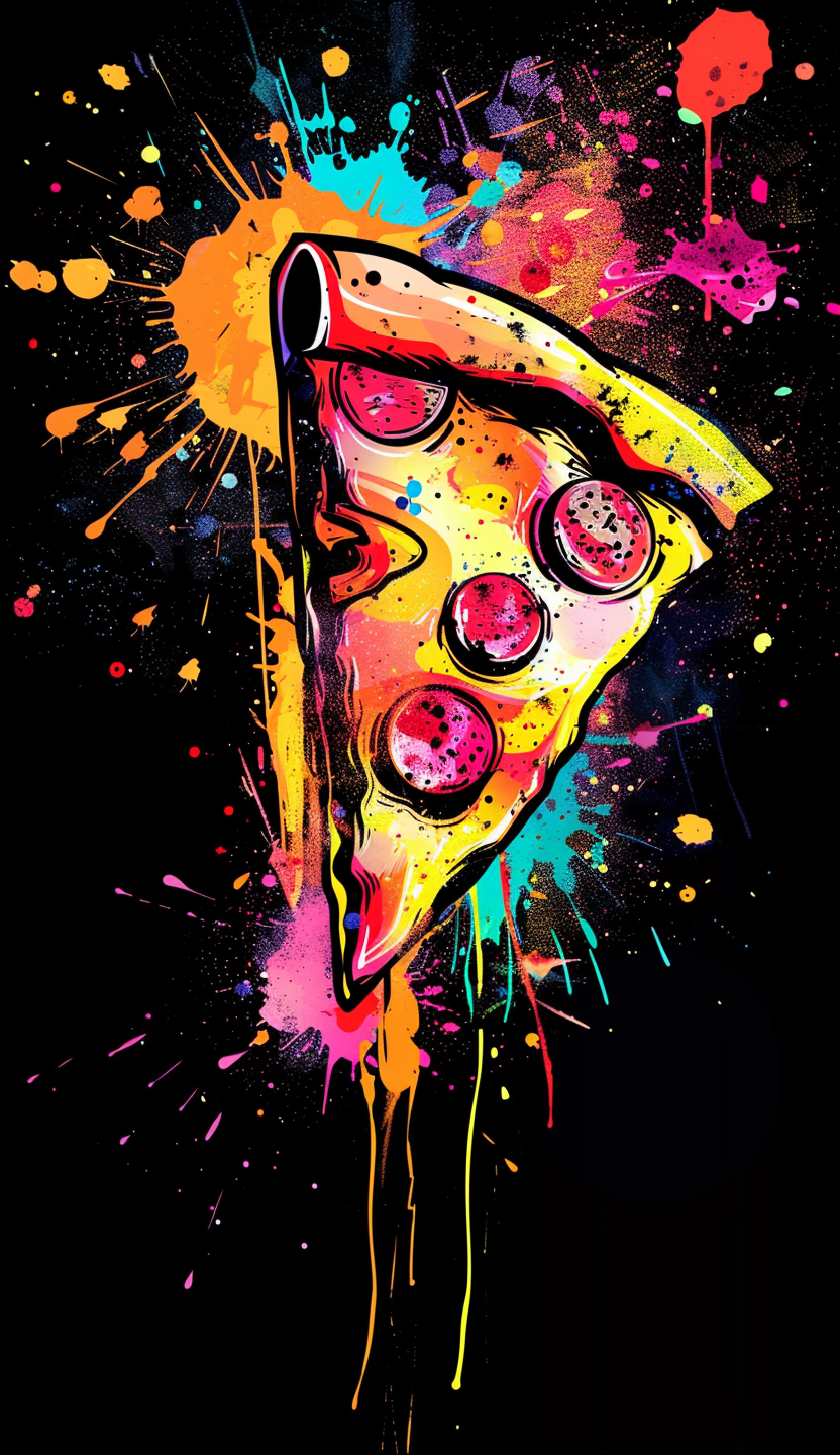 Neon Pepperoni Pizza Air Freshener