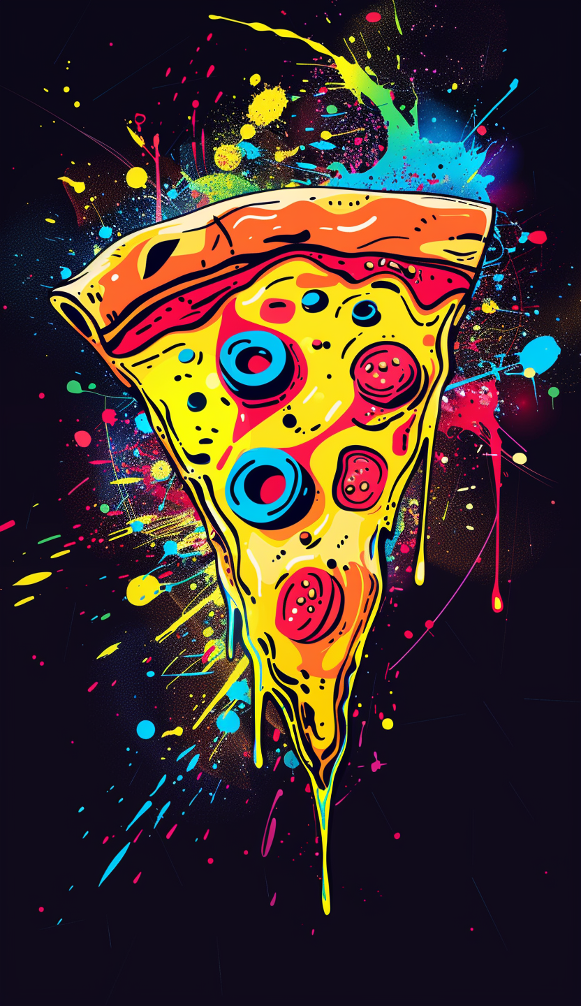 Neon Supreme Pizza Air Freshener