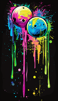 Neon Bowling Balls Air Freshener