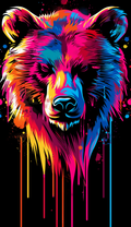 Neon Grizzly Bear Air Freshener