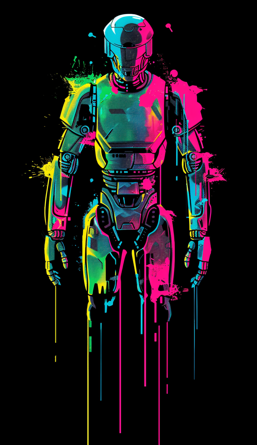Neon Robot Air Freshener