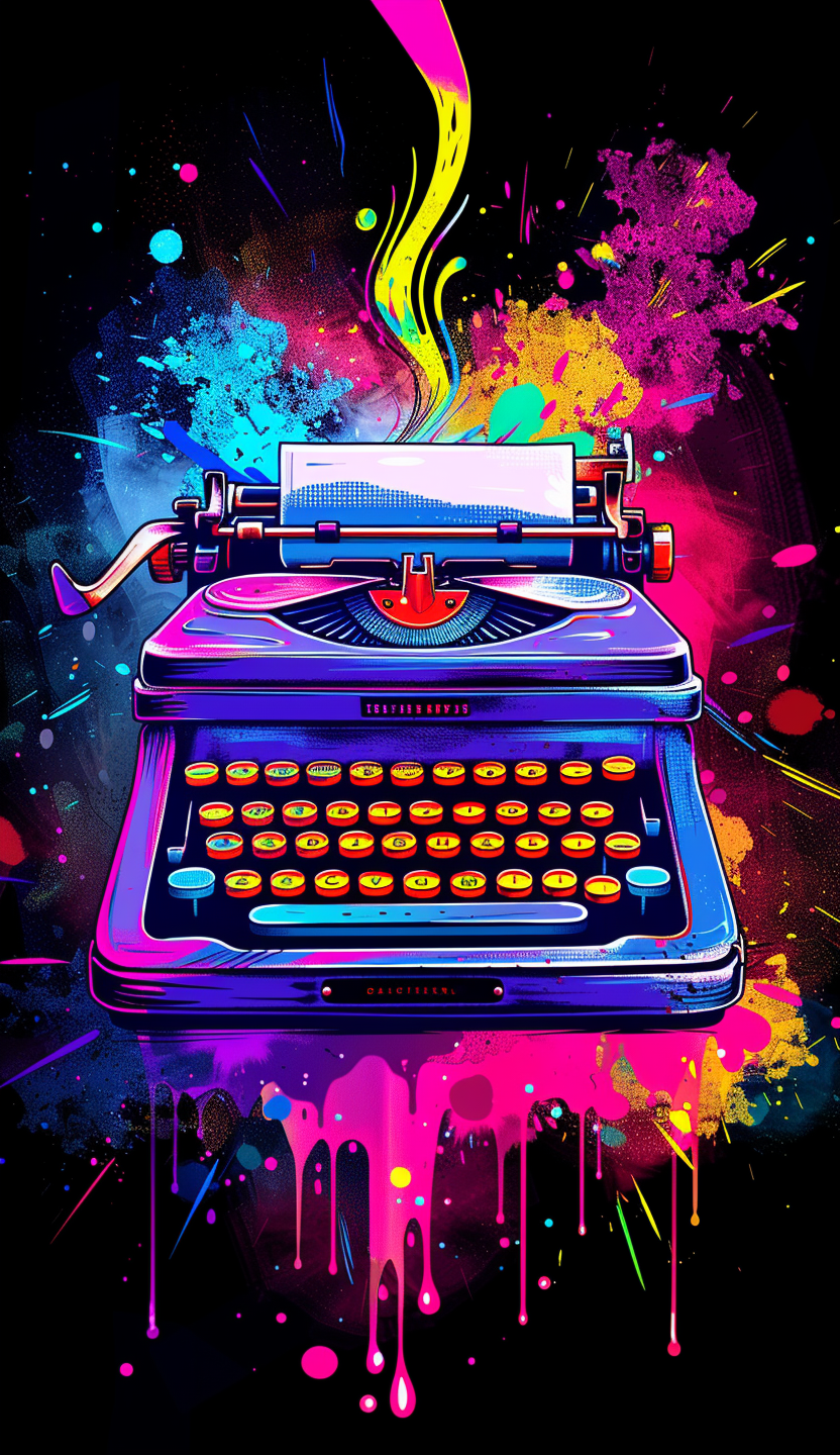 Neon Typewriter Air Freshener