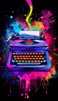 Neon Typewriter Air Freshener