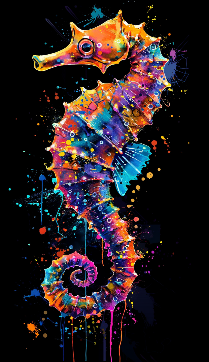 Neon Seahorse Air Freshener