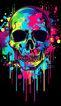 Neon Rainbow Skull Air Freshener