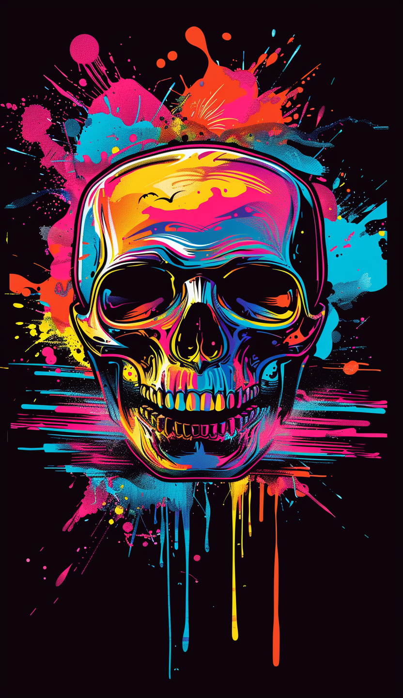 Neon Golden Skull Air Freshener